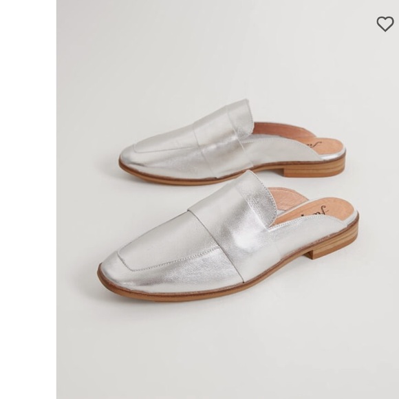 Free People Shoes - NEW Free People metallic Silver Loafer slip on